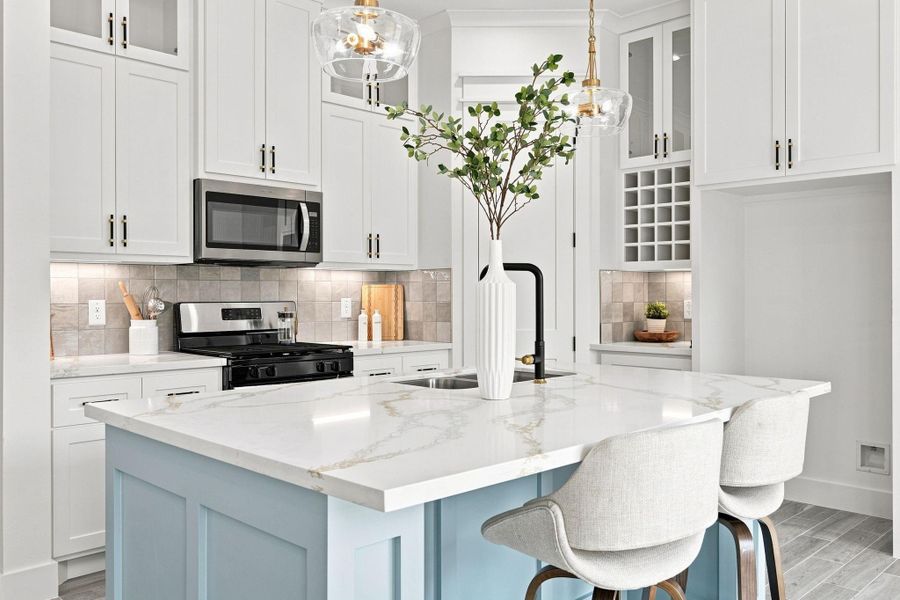 Gorgeous Custom Cabinetry all the way to the ceiling, Corner Pantry, Island with Sink
