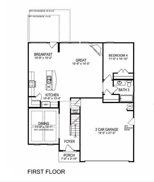2D floor plan layout for the Fleetwood by D.R. Horton in Sylvan Creek, Denver, NC (Image 1). 2D floor plan layout for the Fleetwood by D.R. Horton in Sylvan Creek, Denver, NC (Image 1).