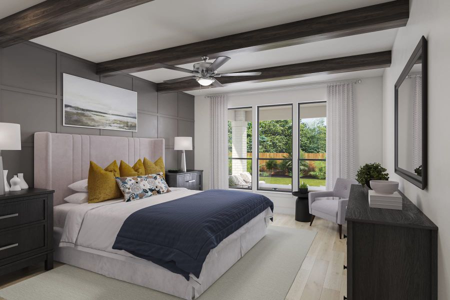 Representative furnished interior of a home built from the Salerno by Tri Pointe Homes in Woodson’s Reserve, Spring (Image 14).