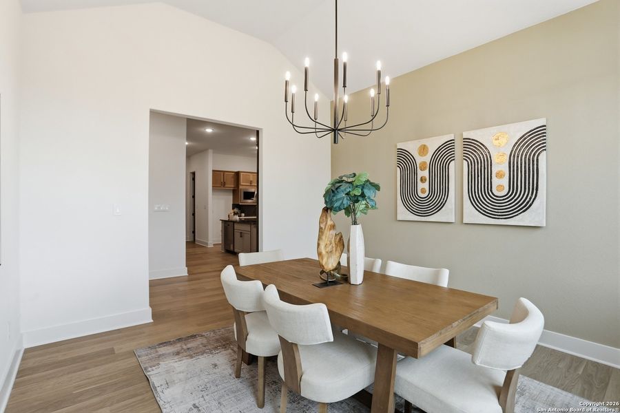 Furnished interior view inside a new home in Kinder Ranch - 70', San Antonio (Image 9).