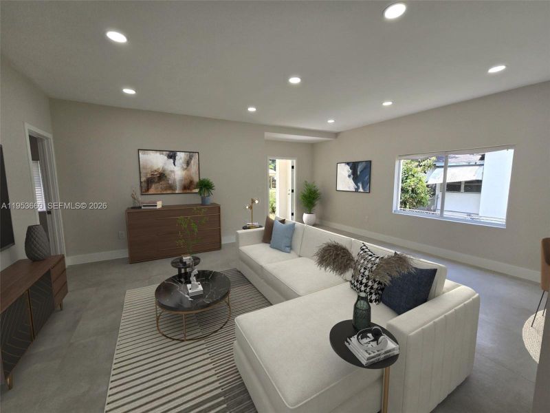 Furnished interior view inside a new home in , Miami (Image 6).