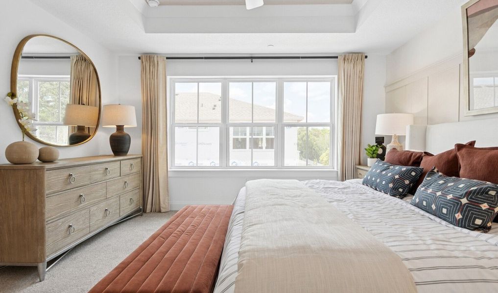 Primary suite with tray ceiling Primary suite with tray ceiling