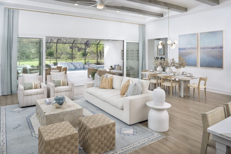 Representative furnished interior of a home built from the Cedar Key II by Homes by WestBay in Oakfield, Parrish (Image 18).