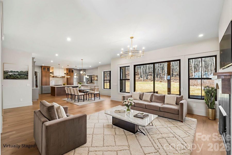 Expansive open-concept living space, great for entertaining.