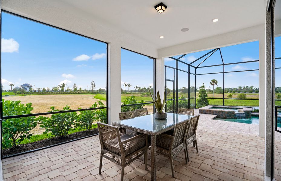 Extended lanai space perfect for entertaining friends and family