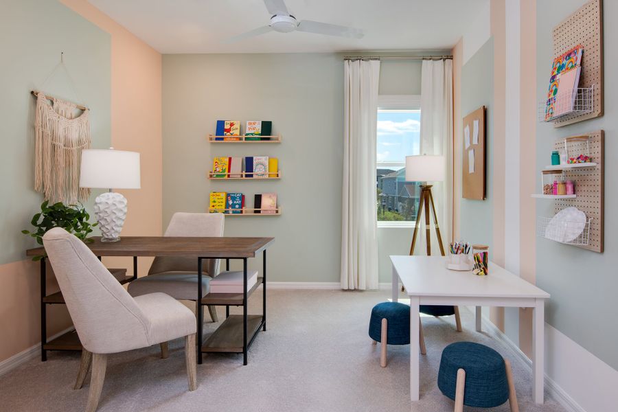 Representative furnished interior of a home built from the Reagan by Park Square Residential in Liberty Station, Orange City (Image 6).