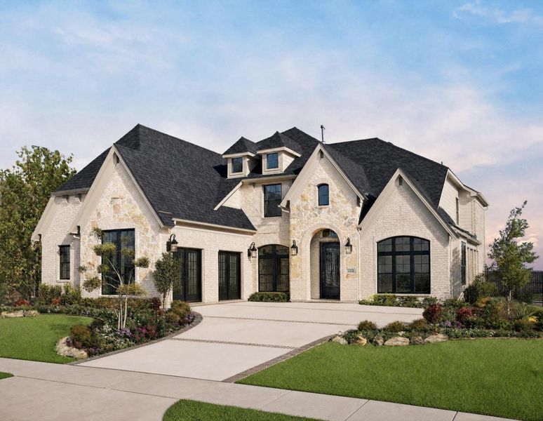 Representative exterior photo of a completed home built from the Grand Lantana - 3 Car Garage by Grand Homes in Somerset Park, Rockwall, TX (Image 22).
