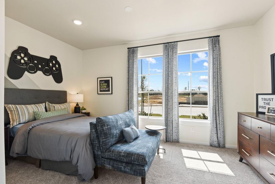 Furnished interior view inside a new home in The Groves, Humble (Image 13). Furnished interior view inside a new home in The Groves, Humble (Image 13).