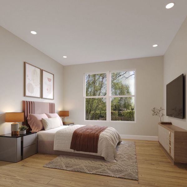 Representative furnished interior of a home built from the Fig by Red Cedar Homes in Fitzgerald Townhomes, Charlotte (Image 7).