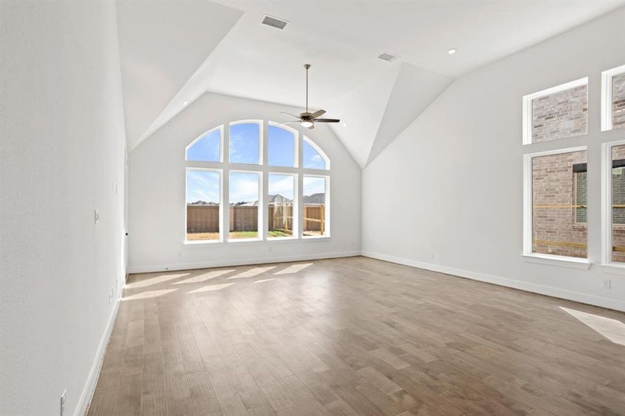 Vaulted Family Room With Tons of Windows