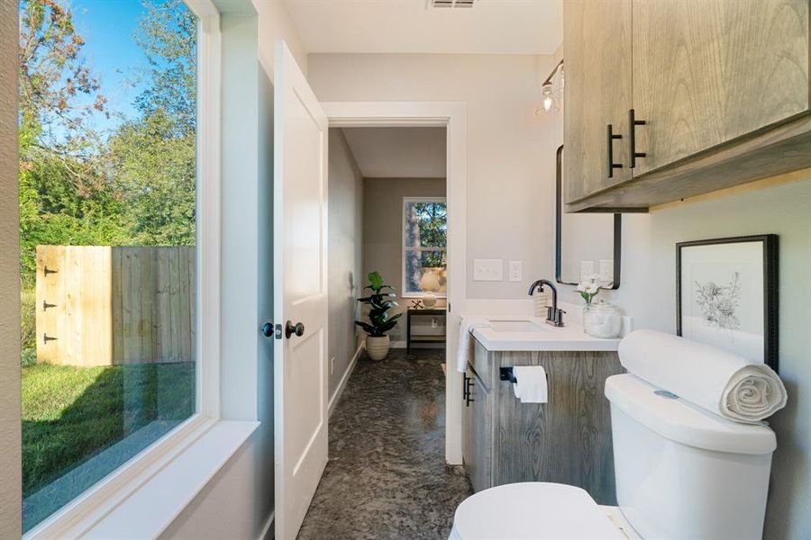 Furnished interior view inside a new home in , Paris (Image 10).