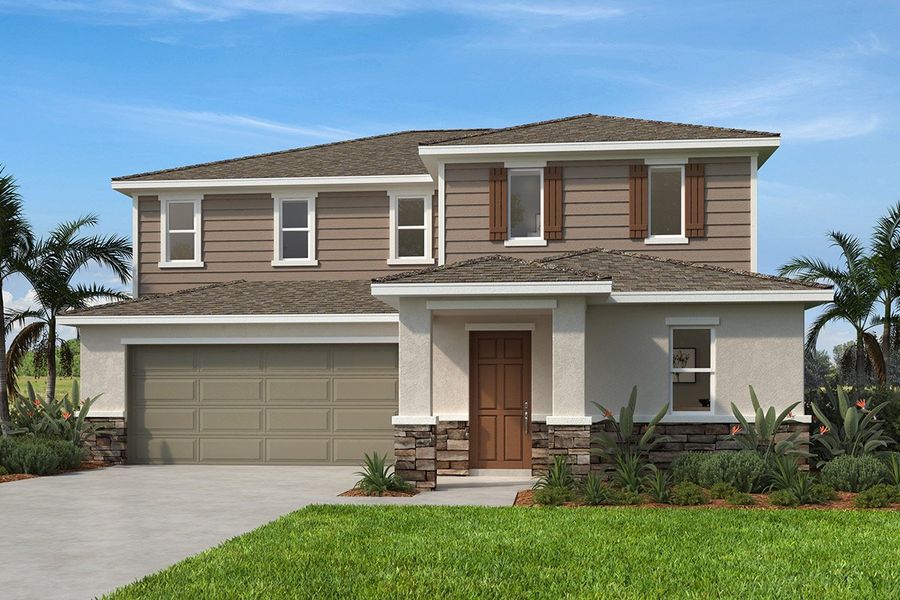 Exterior F with optional stone