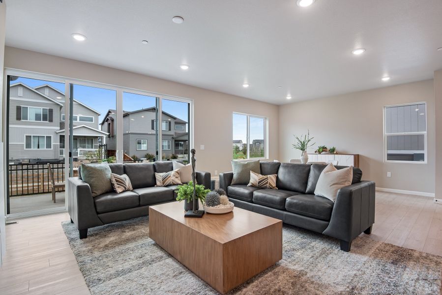 Furnished interior view inside a new home in Reunion, Commerce City (Image 5).