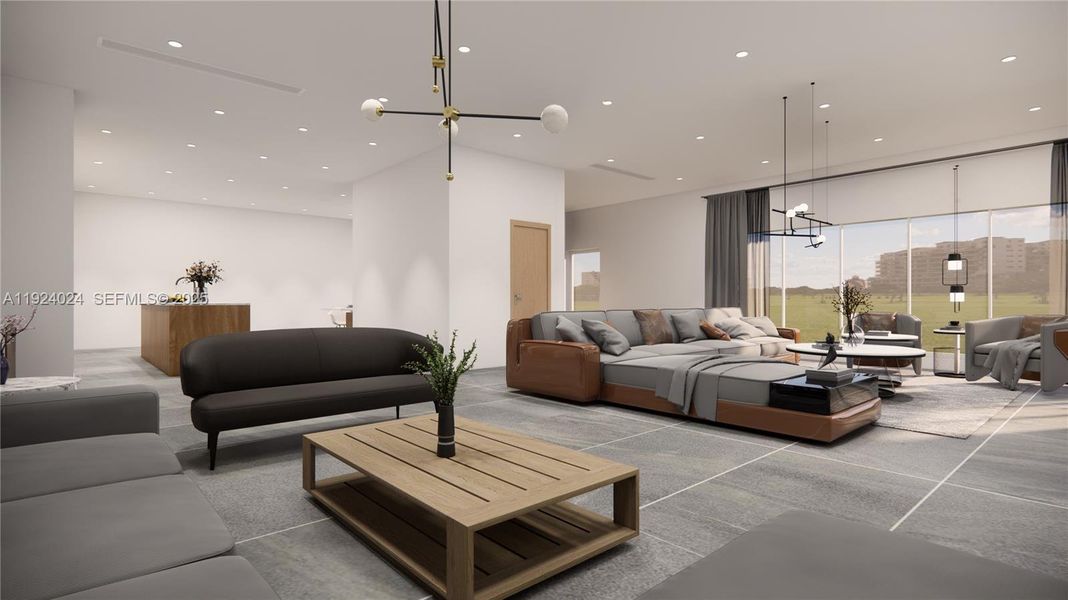 Furnished interior view inside a new home in , Miami (Image 13).