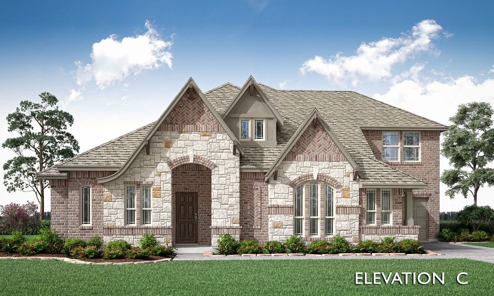 Elevation C. Primrose II New Home in Mansfield, TX