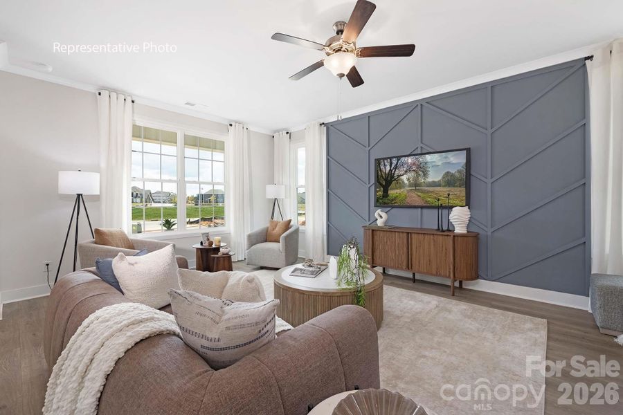 Furnished interior view inside a new home in Sanctuary at Southgate, Indian Trail (Image 5).