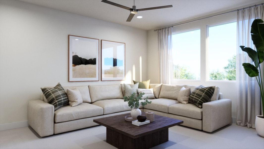 Representative furnished interior of a home built from the 4060 by Risewell Homes in Bluff Haven, Georgetown (Image 10).