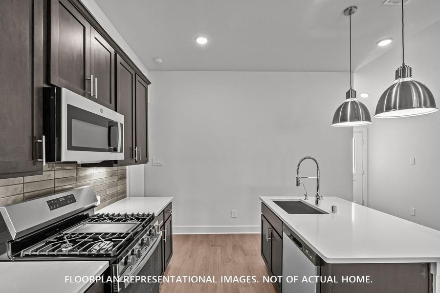 Furnished interior view inside a new home in Lone Star Landing, Montgomery (Image 5).