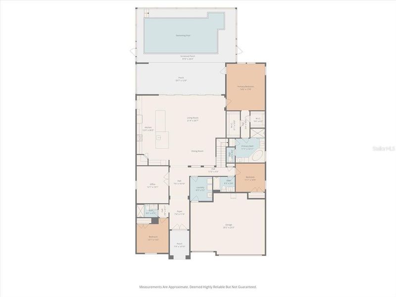 2D floor plan layout of this home in Waterset, Apollo Beach, FL (Image 3).
