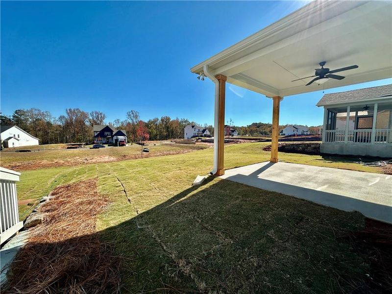 Exterior details and patio area of a home in Twin Lakes, Hoschton (Image 13).
