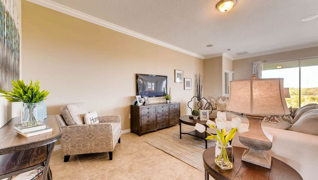 Furnished interior in a model home at Preserves at Lakeside Landings in Winter Haven (Image 38).