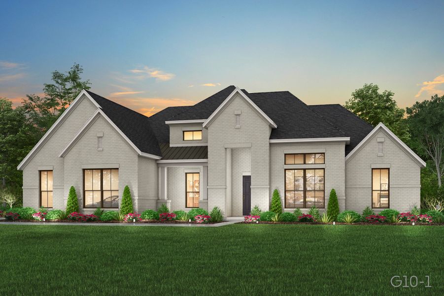 Representative exterior photo of a completed home built from the Barcelona by John Houston Homes in Lakeridge Estates Phase 2, Lorena, TX (Image 4). Representative exterior photo of a completed home built from the Barcelona by John Houston Homes in Lakeridge Estates Phase 2, Lorena, TX (Image 4).