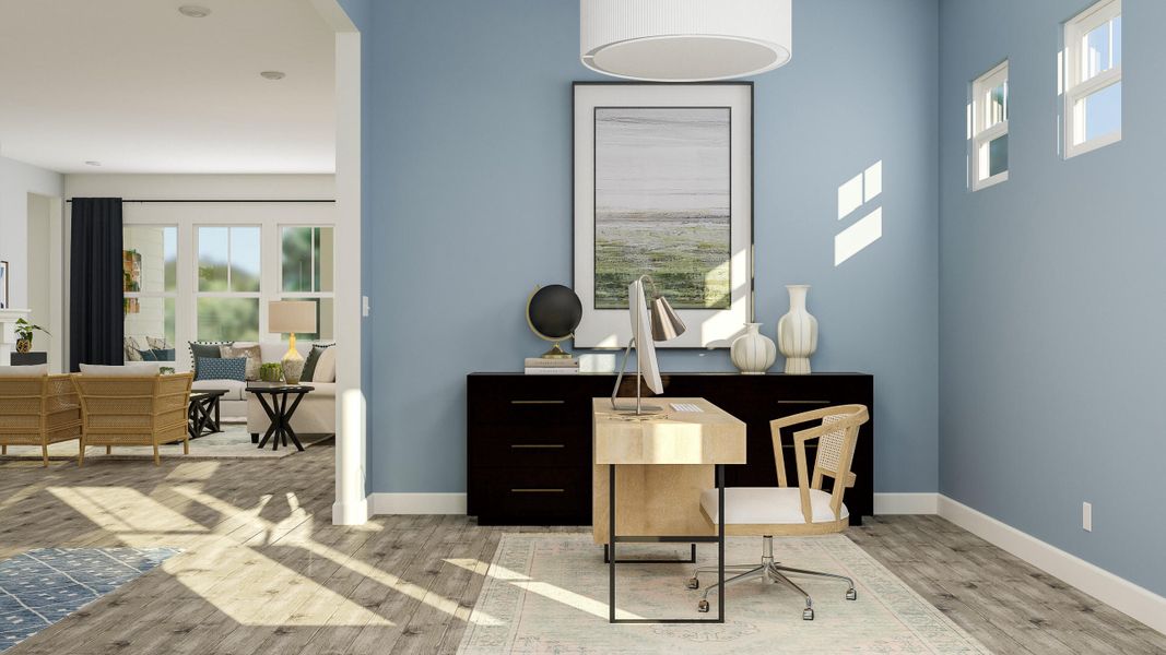 Furnished interior view inside a new home in Horizons at Summers Corner | 55+: The Estates, Summerville (Image 5).