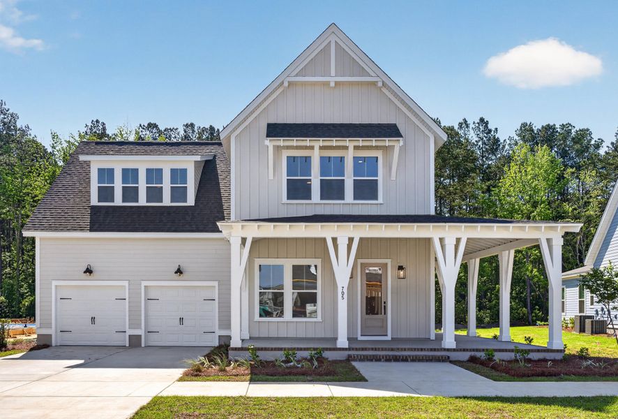 Front exterior of a new home in , Summerville, SC, highlighting curb appeal (Image 28). Front exterior of a new home in , Summerville, SC, highlighting curb appeal (Image 28).