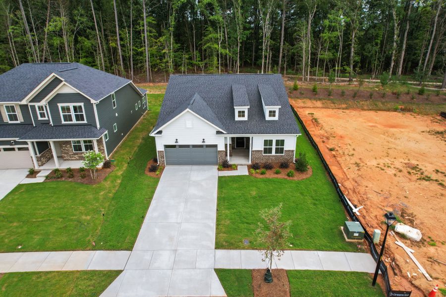 Front exterior of a new home in Michaux Gardens, Belmont, NC, highlighting curb appeal (Image 43).