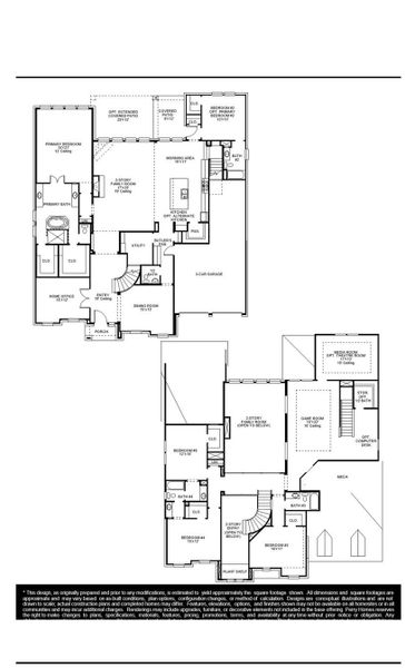 2D floor plan layout of this home in Santa Rita Ranch - Tierra Rosa, Liberty Hill, TX (Image 2). 2D floor plan layout of this home in Santa Rita Ranch - Tierra Rosa, Liberty Hill, TX (Image 2).