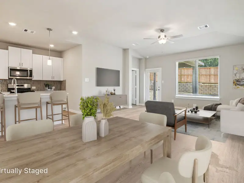 Furnished interior view inside a new home in Riviera Pines - Premier Series, Huffman (Image 4). Furnished interior view inside a new home in Riviera Pines - Premier Series, Huffman (Image 4).