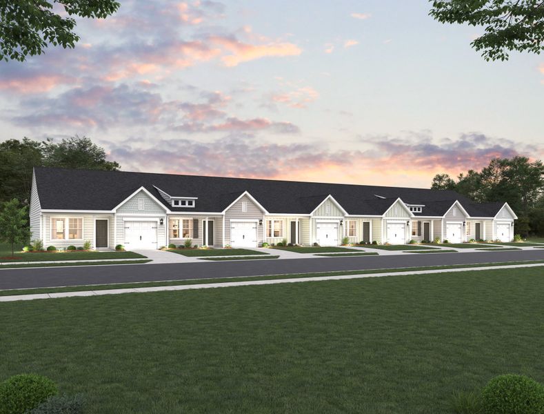 Representative exterior photo of a completed home built from the Palmetto by Ashton Woods in Blue Heron Retreat: Villas, Little River, SC (Image 13).