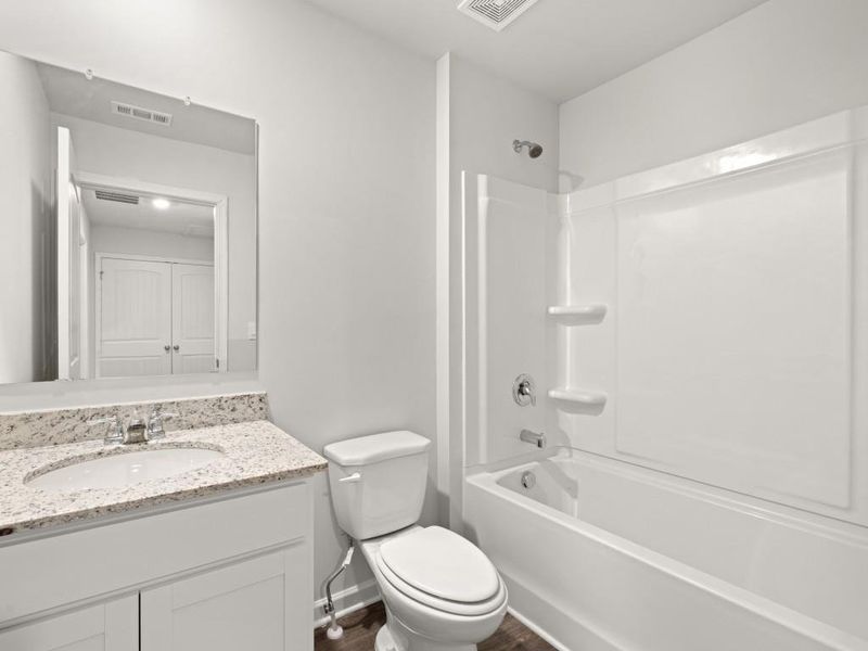 Furnished interior view inside a new home in Woodbury Park, Atlanta (Image 8). Furnished interior view inside a new home in Woodbury Park, Atlanta (Image 8).