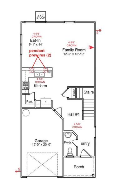 2D floor plan layout of this home in Central Creek, Goose Creek, SC (Image 5).