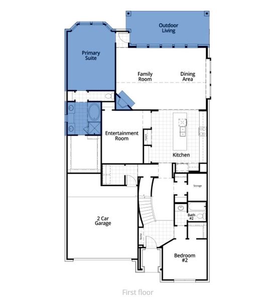2D floor plan layout of this home in Wellington: Artisan Series - 50ft lots, Haslet, TX (Image 4). 2D floor plan layout of this home in Wellington: Artisan Series - 50ft lots, Haslet, TX (Image 4).