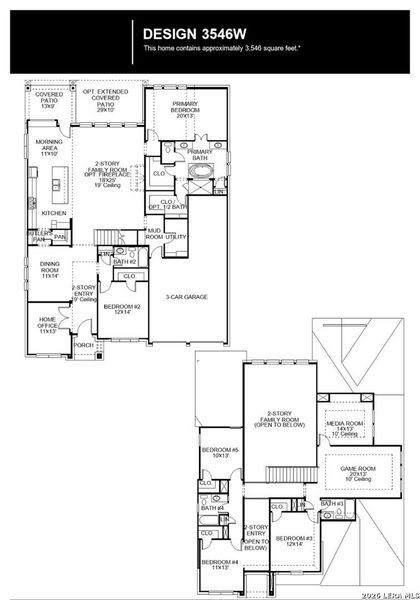 2D floor plan layout of this home in Mayfair, New Braunfels, TX (Image 2).