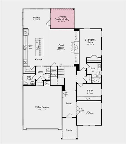 2D floor plan layout of this home in Bailey Fence, Dacula, GA (Image 4).