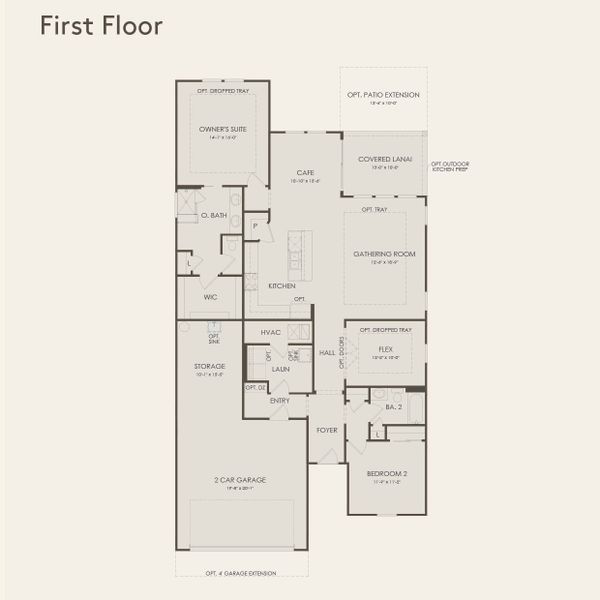 2D floor plan layout for the Mystique by Pulte Homes in Everhour, Newnan, GA (Image 1).
