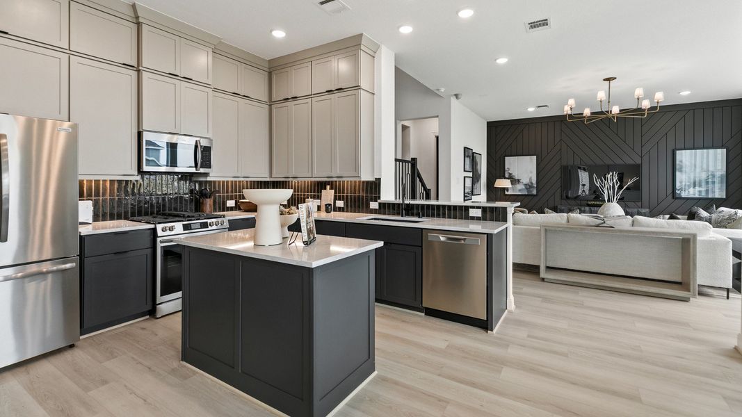 Representative furnished interior of a home built from the Mimosa by DRB Homes in Brookewater, Rosenberg (Image 14).
