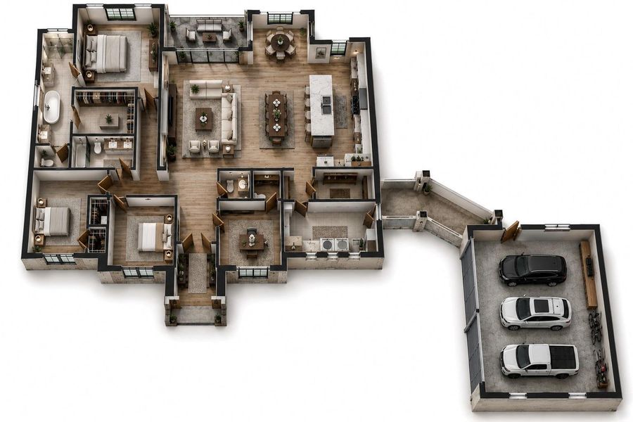 2D floor plan layout of this home in , New Waverly, TX (Image 4).