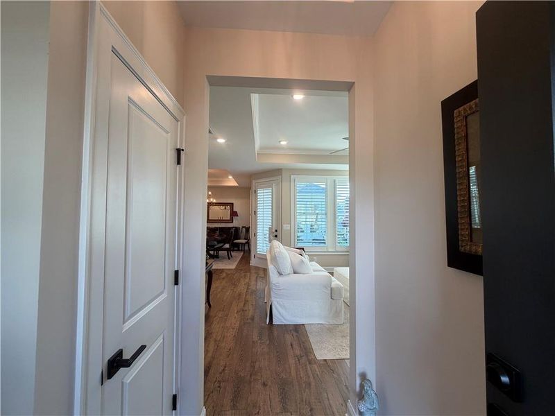 Furnished interior view inside a new home in The Courtyards at Bailey Farms, Dacula (Image 17). Furnished interior view inside a new home in The Courtyards at Bailey Farms, Dacula (Image 17).