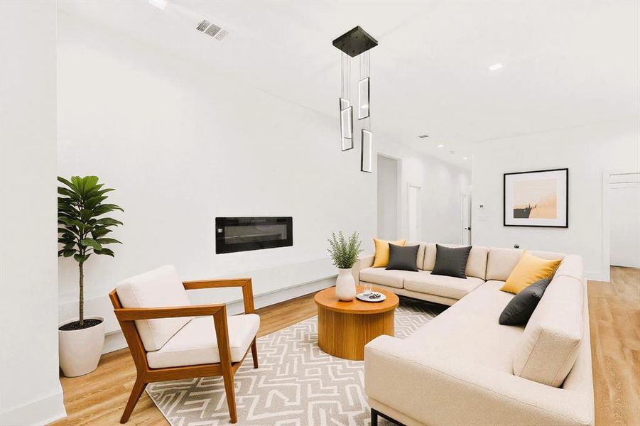 Furnished interior view inside a new home in , Dallas (Image 4). Furnished interior view inside a new home in , Dallas (Image 4).