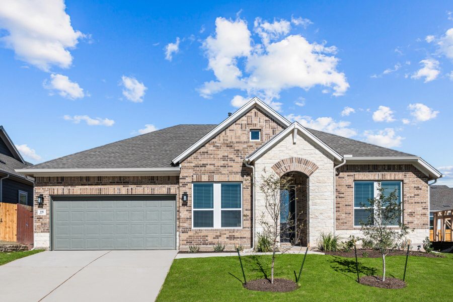 Representative exterior photo of a completed home built from the The Carpenter by David Weekley Homes in Sunfield, Buda, TX (Image 3).