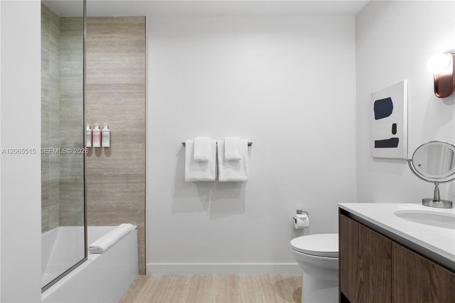 Furnished interior view inside a new home in , Miami (Image 16).