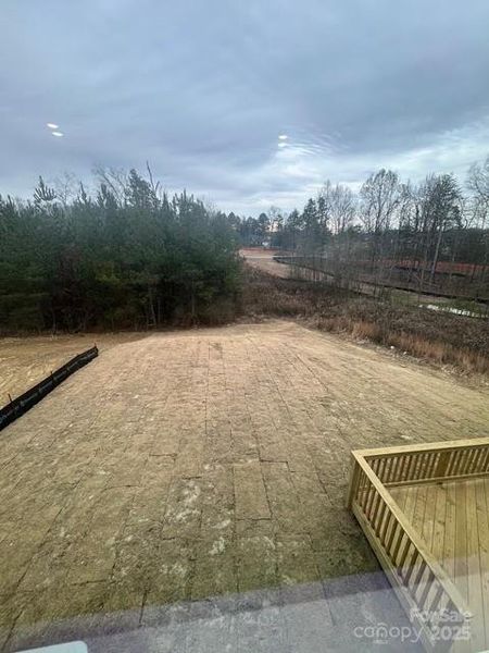 View of backyard from primary bedroom #2