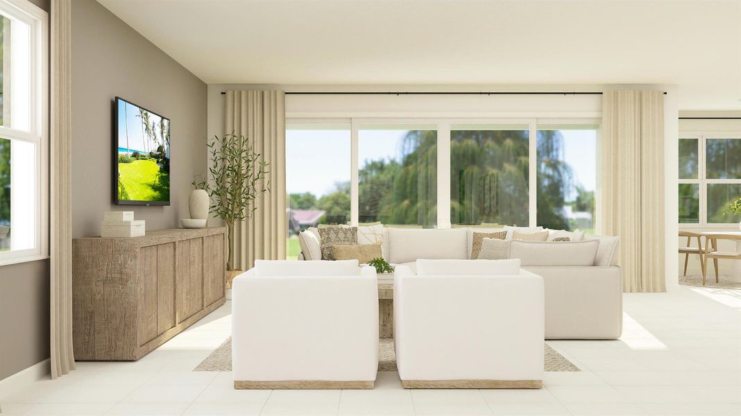 Furnished interior view inside a new home in , The Acreage (Image 27).