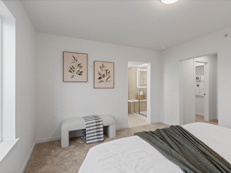 Furnished interior view inside a new home in The Vistas at West Mesa, Colorado Springs (Image 13). Furnished interior view inside a new home in The Vistas at West Mesa, Colorado Springs (Image 13).
