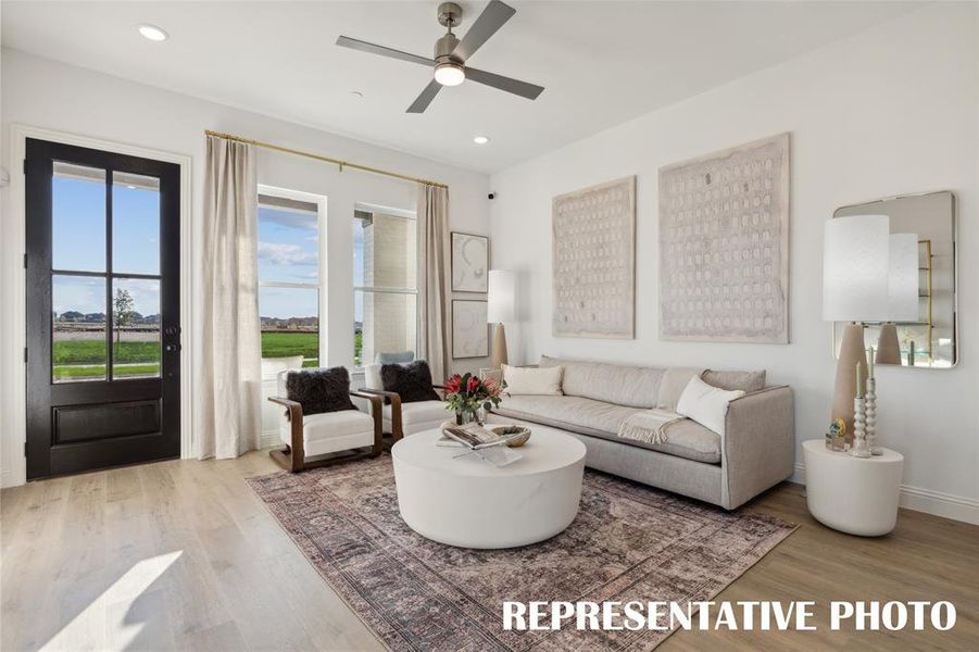Our family rooms are spacious, light filled areas that offer luxurious living spaces.  REPRESENTATIVE PHOTO.