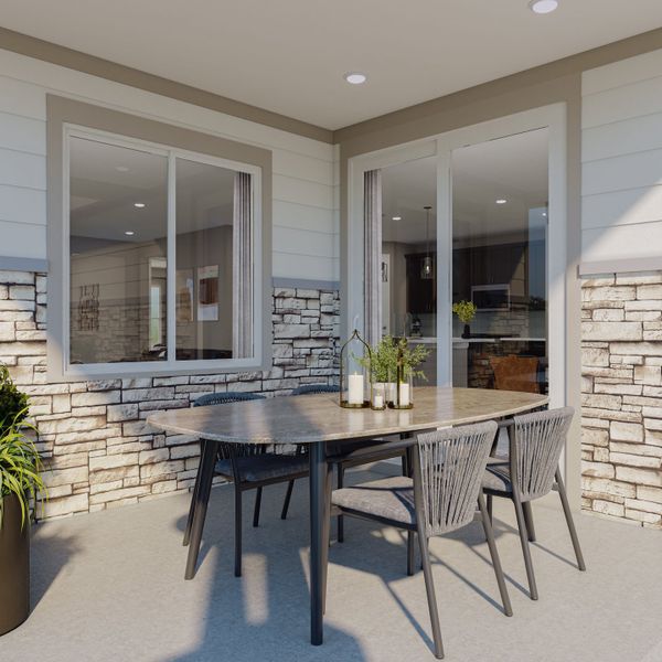 Representative exterior details of a home built from the 3205 by Tri Pointe Homes in The Aurora Highlands, Aurora (Image 2). Representative exterior details of a home built from the 3205 by Tri Pointe Homes in The Aurora Highlands, Aurora (Image 2).