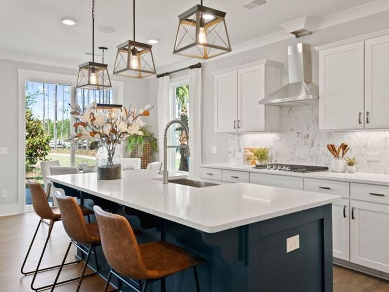 Representative furnished interior of a home built from the Riley P by True Homes in Homecoming, Ravenel (Image 3).